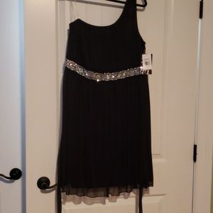 Black one shoulder dress